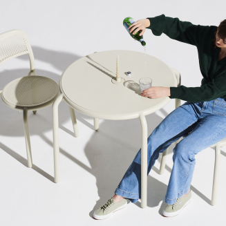 ZESTAW: Stół ogrodowy Fatboy Tablo Toní  + 6 x Krzesło ogrodowe Fatboy Bistro Chair Toní - 6