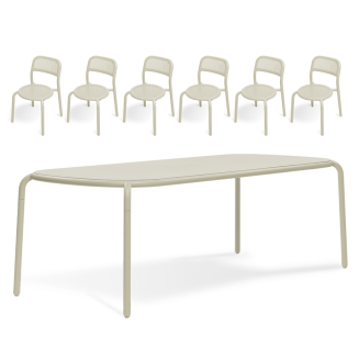 ZESTAW: Stół ogrodowy Fatboy Tablo Toní  + 6 x Krzesło ogrodowe Fatboy Bistro Chair Toní - 3
