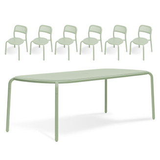 ZESTAW: Stół ogrodowy Fatboy Tablo Toní  + 6 x Krzesło ogrodowe Fatboy Bistro Chair Toní - 4