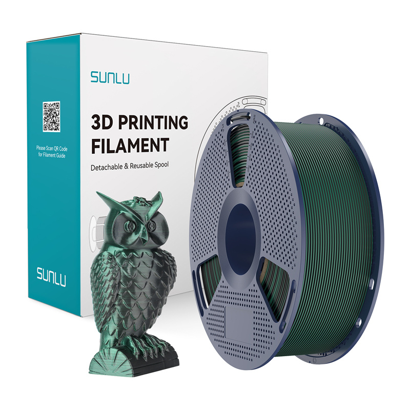  Sunlu PLA+ Silk Dual Color Filament (Black-Green)