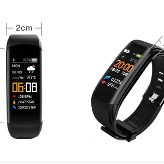 Smartwatch GIEWONT Czarno Jasnofioletowy 2 Paski GW200-8 - 11