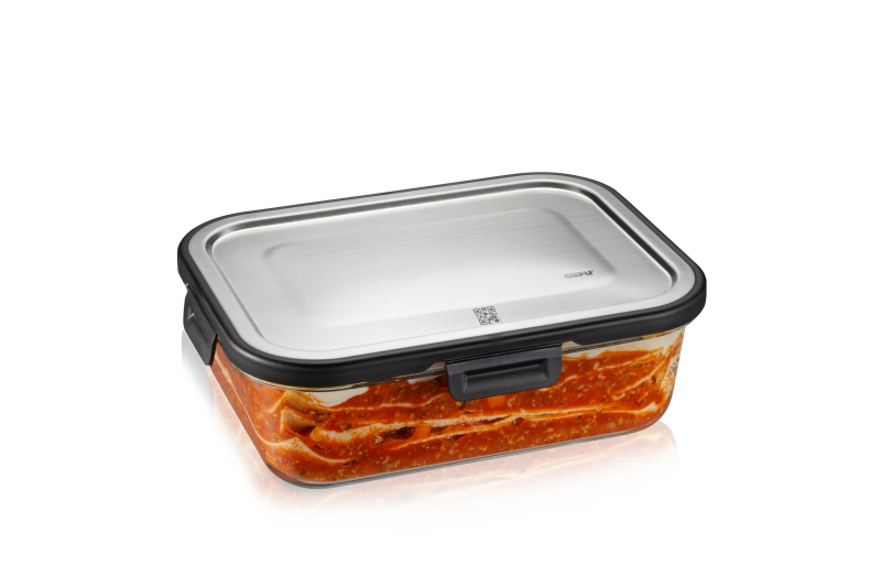  Gefu Milo rectangular glass food container, 1500 ml