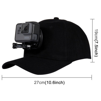  PULUZ Cap with Sports Camera Mount (Black) - 4
