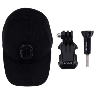  PULUZ Cap with Sports Camera Mount (Black) - 6