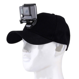  PULUZ Cap with Sports Camera Mount (Black) - 7