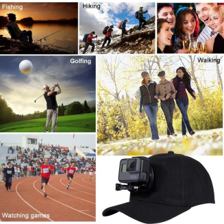  PULUZ Cap with Sports Camera Mount (Black) - 9