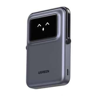 Powerbank magnetyczny 10000mAh Ugreen Uno PB572, Qi 7.5W (szary) - 2