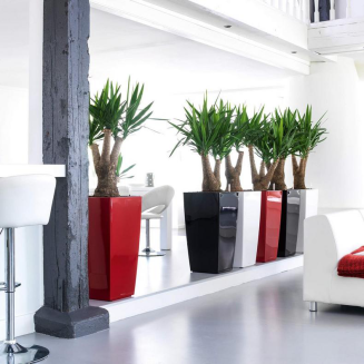 Donica Lechuza Cubico Premium 22 | 30 | 40 | 50 czerwony połysk - 10