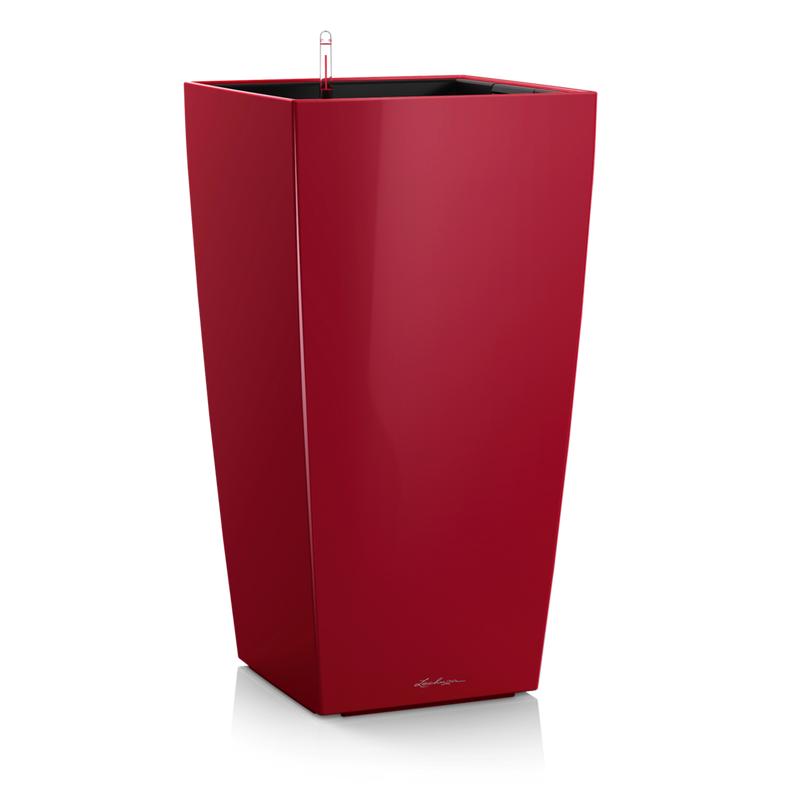 Lechuza Cubico Premium 22 flowerpot | 30 | 40 | 50 red gloss