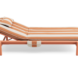 Leżak Fatboy Saunbun Daybed Terracotta & Stripe Orange Creme - 2