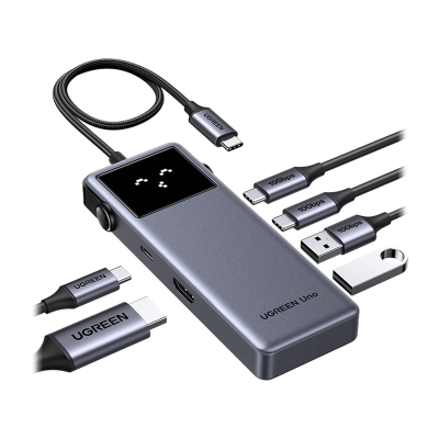  Hub UGREEN CM889 6in1 USB-C to HDMI, 4K 3x USB, PD 100W