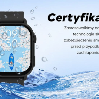 Smartwatch Damski GRAVITY GT15-12 Granatowy Pasek Silikonowy + Czarna Bransoleta - 18