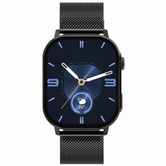 Smartwatch Damski GRAVITY GT15-12 Granatowy Pasek Silikonowy + Czarna Bransoleta - 5