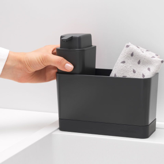 Zestaw organizer i dozownik do mydła Brabantia SinkSide Dark Grey - 7