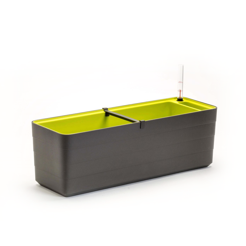 Donica samo-nawadniająca prostokątna Urbalive Berberis szaro-brązowy 60x20 cm