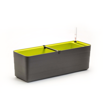 Donica samo-nawadniająca prostokątna Urbalive Berberis szaro-brązowy 60x20 cm