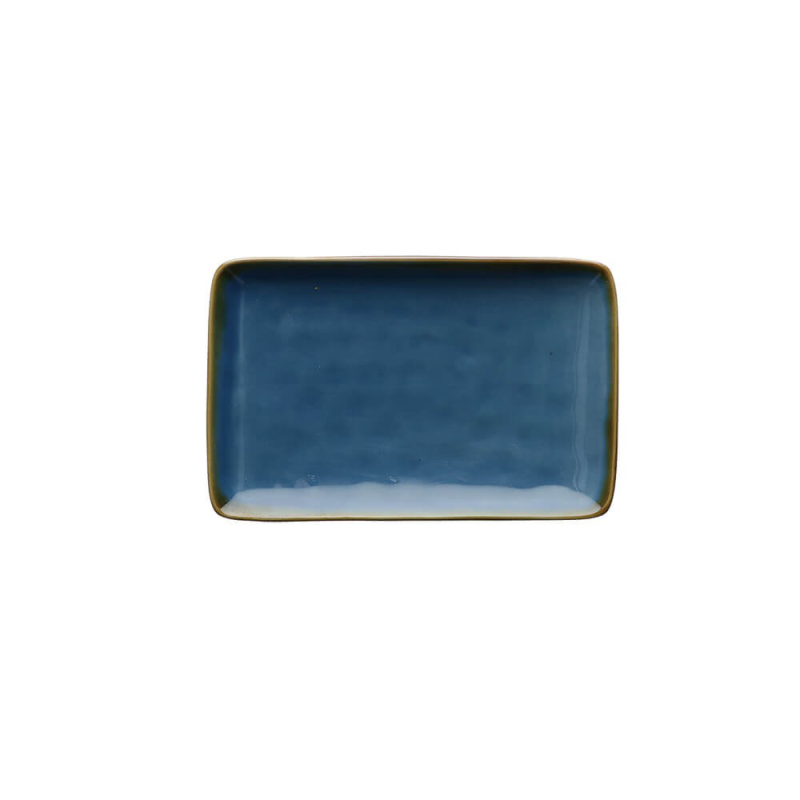  Rose&Tulipani | Set of 4 Concerto Blu Avio rectangular plates - Navy blue, 20 x 13 cm