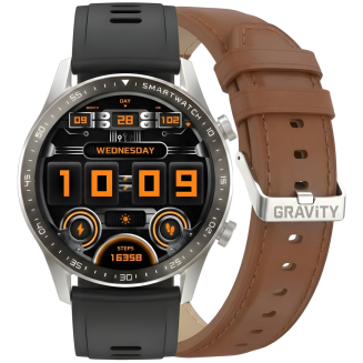 Smartwatch Gravity Srebrny 2 Paski GT10-8 - 11