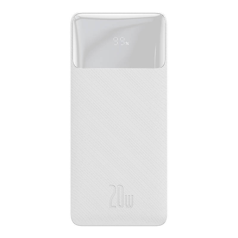 Powerbank BASEUS Bipow 10000mAh 20W 2xUSB USB-C (biały)