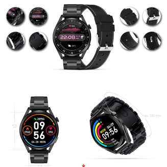 Smartwatch GIEWONT Vertex SmartCall GW450-2 Carbon/Carbon Leather - 2