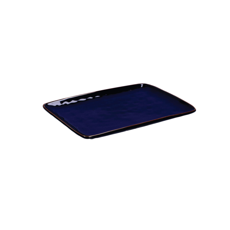  Rose&Tulipani | Set of 4 Concerto Blu Cobalto rectangular plates - Cobalt, 20 x 13 cm