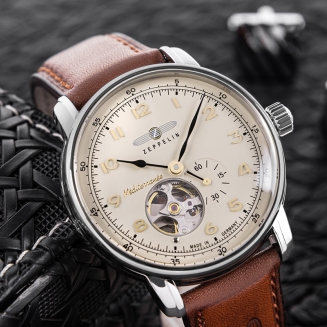 Zegarek Męski ZEPPELIN Mediterranee Open Heart Automatic 9666-5 + BOX - 5