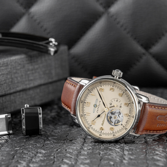 Zegarek Męski ZEPPELIN Mediterranee Open Heart Automatic 9666-5 + BOX - 6