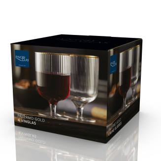 Kieliszki do wina Lyngby Glas Palermo Gold 4 szt. - 3