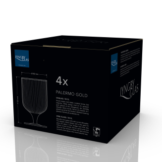 Kieliszki do wina Lyngby Glas Palermo Gold 4 szt. - 6