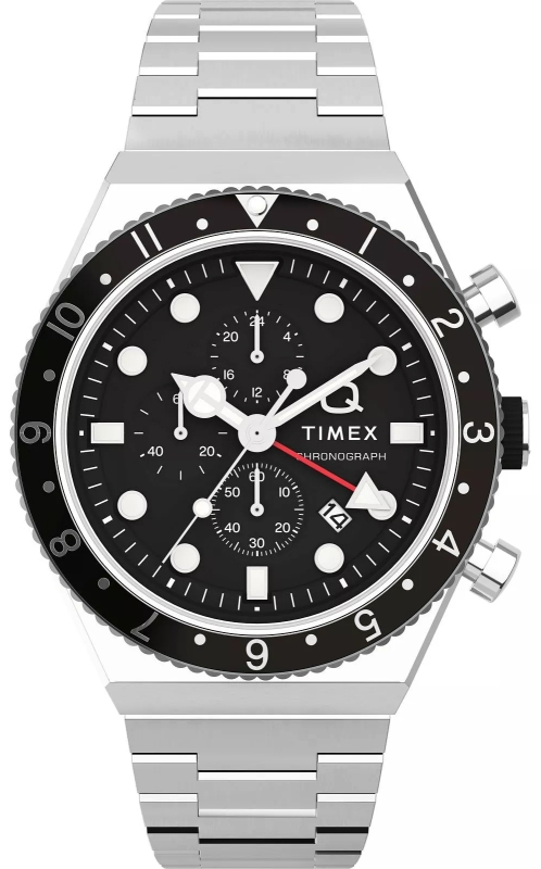 Zegarek Męski TIMEX Q Timex 3-Time Zone Chronograph TW2V69800 + BOX