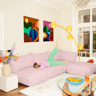 Sofa narożna Fatboy Sumo Corner Sofa Bubble Pink - 9