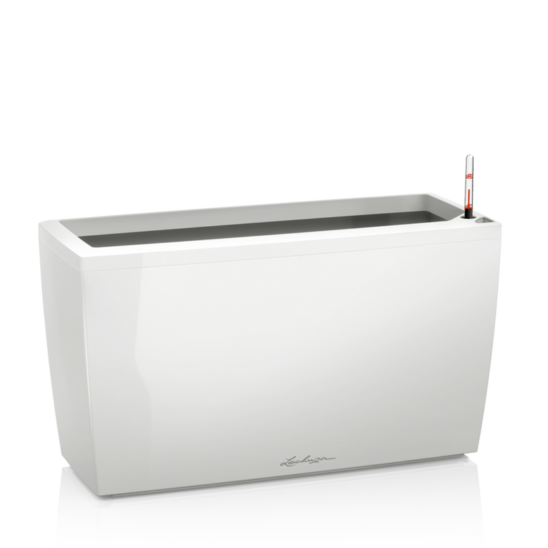  Lechuza Cararo Premium flowerpot, white gloss
