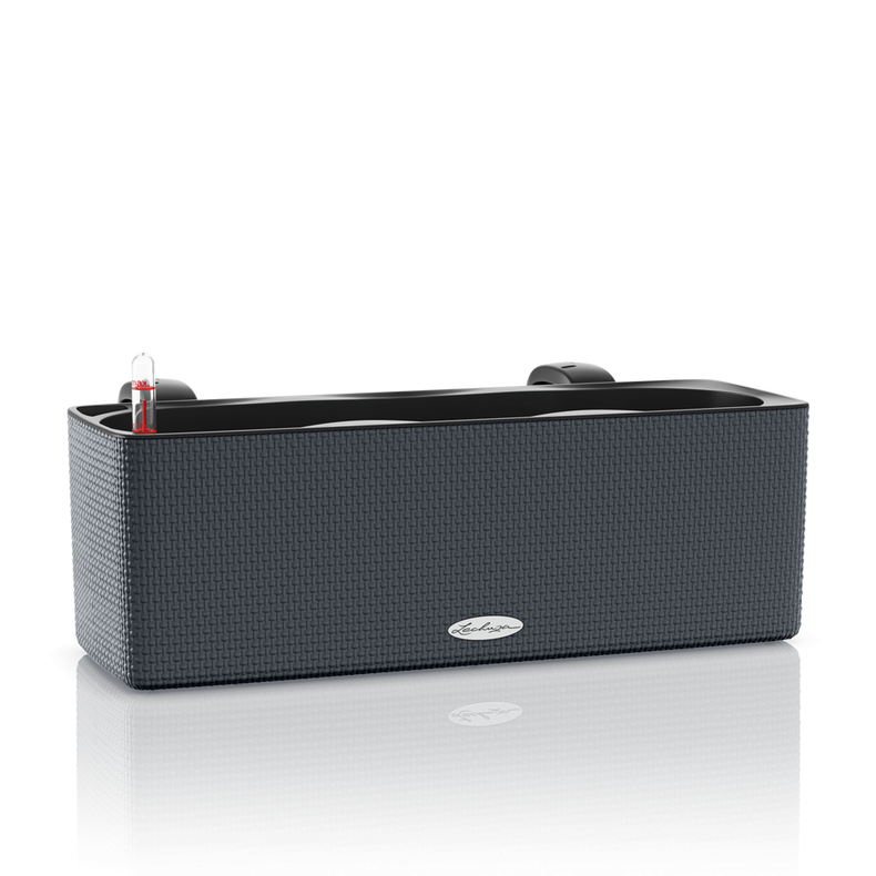  Lechuza Balconissima 40 plant pot with handle, gray slate