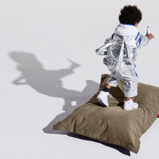 Pufa dla dzieci Fatboy Junior Canvas Taupe Grey 130x100 cm - 5