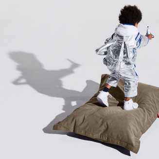 Pufa dla dzieci Fatboy Junior Canvas Taupe Grey 130x100 cm - 5