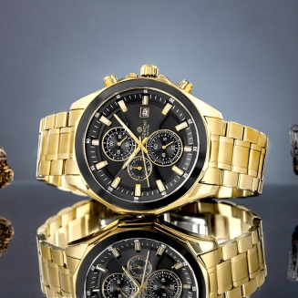 Zegarek Męski Giewont Chronograph Sapphire Złoto Czarny GW7290-B4 - 5