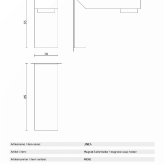 Magnetyczny uchwyt na mydło Zack Linea mat - 3
