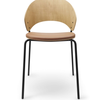 Eva Solo Dosina oiled oak & cognac leather chair - 7