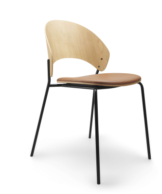 Eva Solo Dosina oiled oak & cognac leather chair
