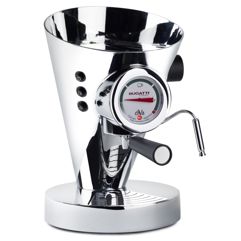  Casa Bugatti Diva coffee machine chrome | BUY CHEAPER WITH A DISCOUNT CODE