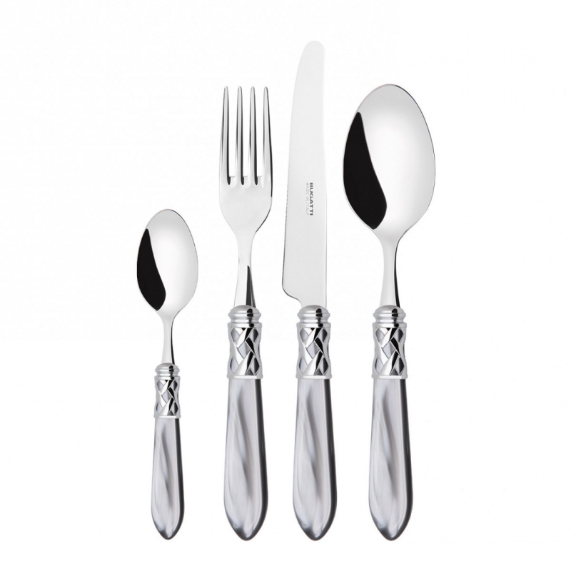 Zestaw sztućców obiadowych Casa Bugatti Aladdin Grey/Steel 24 szt.