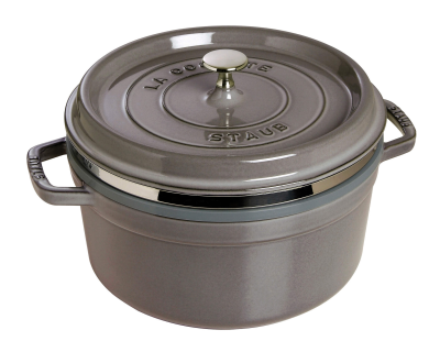 Garnek żeliwny okrągły z wkładem Staub - Grafitowy, 5.25 ltr | BESTSELLER