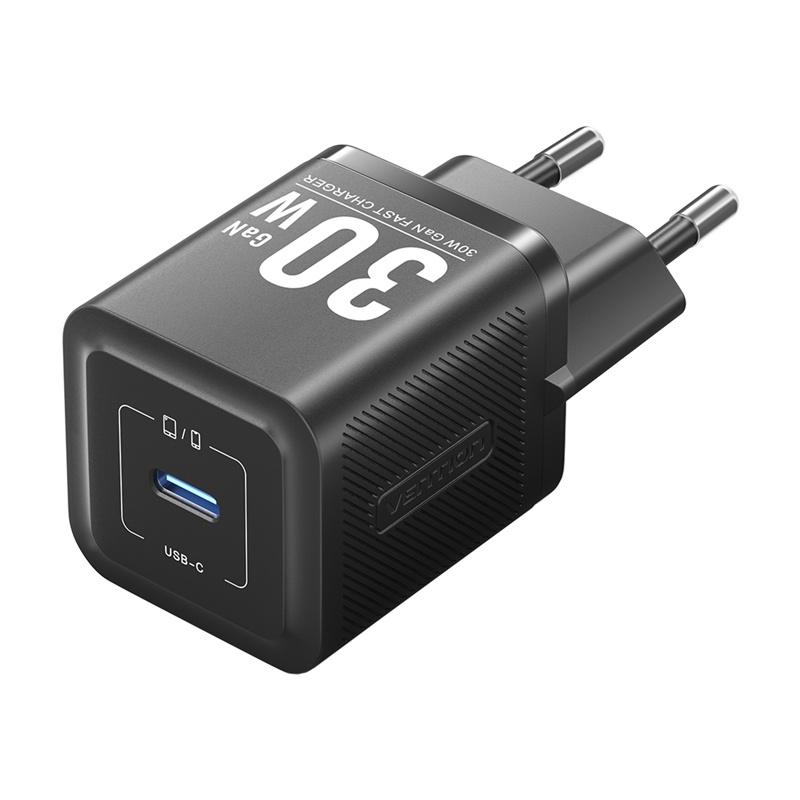 Ładowarka sieciowa Vention FEZW0-EU USB-C GaN (30W) (czarna)