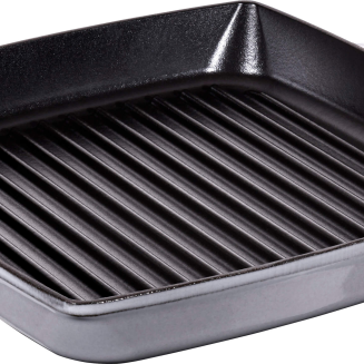 Żeliwna patelnia grillowa Staub z dwoma uchwytami 23 cm graphite grey - 2