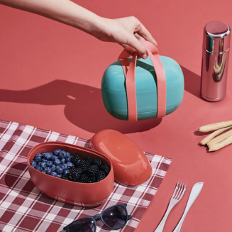 Alessi Food à Porter lunch box, gray - 3