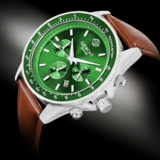 Zegarek Męski Giewont Chronograph Sapphire Brązowo Zielony GW3520-A6 - 2