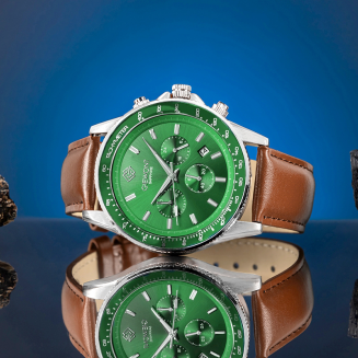 Zegarek Męski Giewont Chronograph Sapphire Brązowo Zielony GW3520-A6 - 5