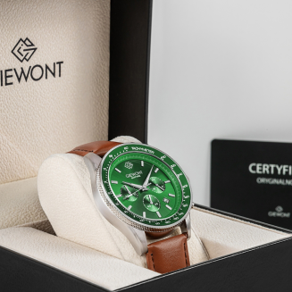 Zegarek Męski Giewont Chronograph Sapphire Brązowo Zielony GW3520-A6 - 7