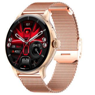 Smartwatch Damski Rubicon RNCF35 ROSE GOLD Bransoleta + Pasek Pink - 2