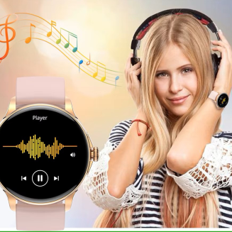 Smartwatch Damski Rubicon RNCF35 ROSE GOLD Bransoleta + Pasek Pink - 9
